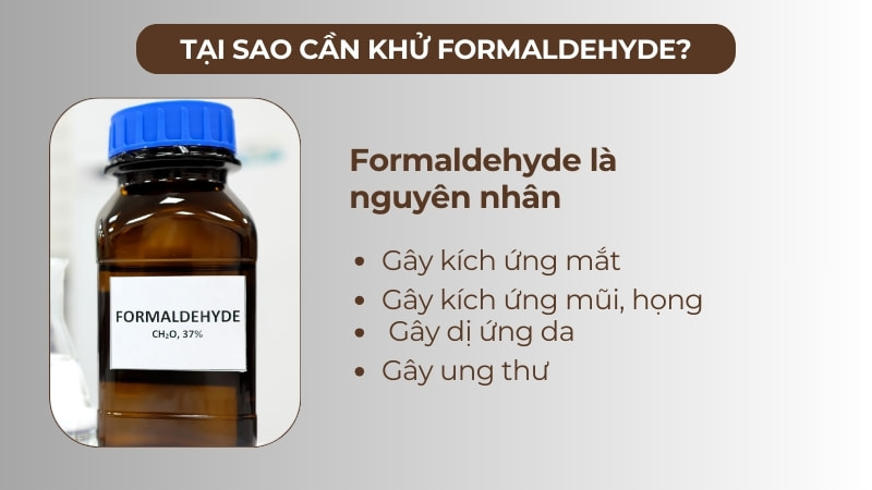 Nhận biết ngưỡng an toàn của nồng độ KHÍ FORMALDEHYDE trong không gian sinh hoạt